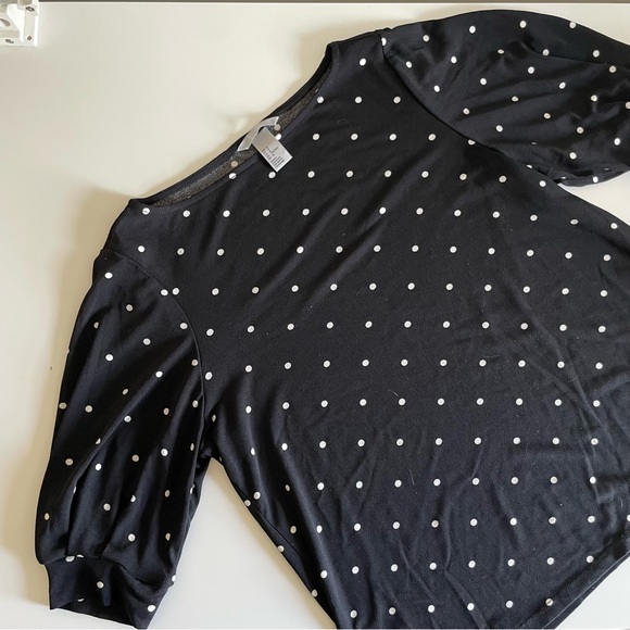 H&M Black and White Polka Dot Blouse - Picture 2 of 4